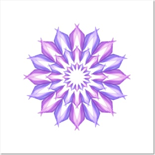 Purple mandala Posters and Art